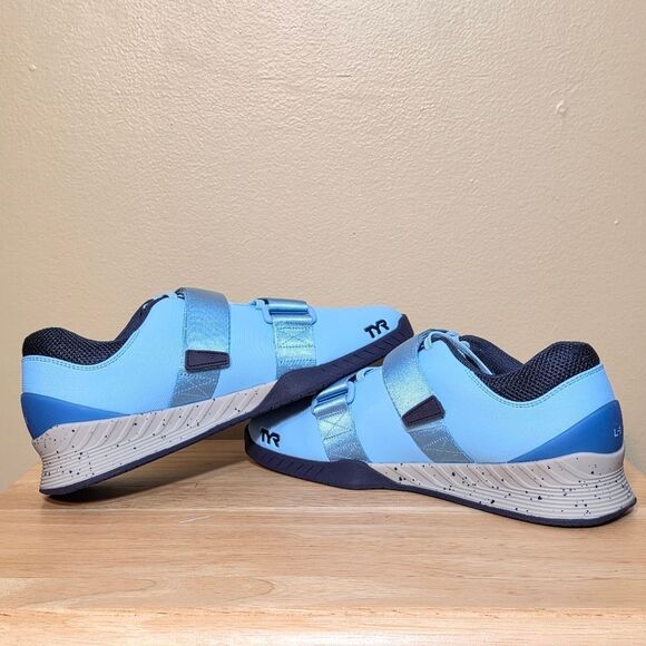 TYR L-1 Lifter Weightlifting Shoes Sky Blue Grey Men\'s Size 9.5 Women\'s 11